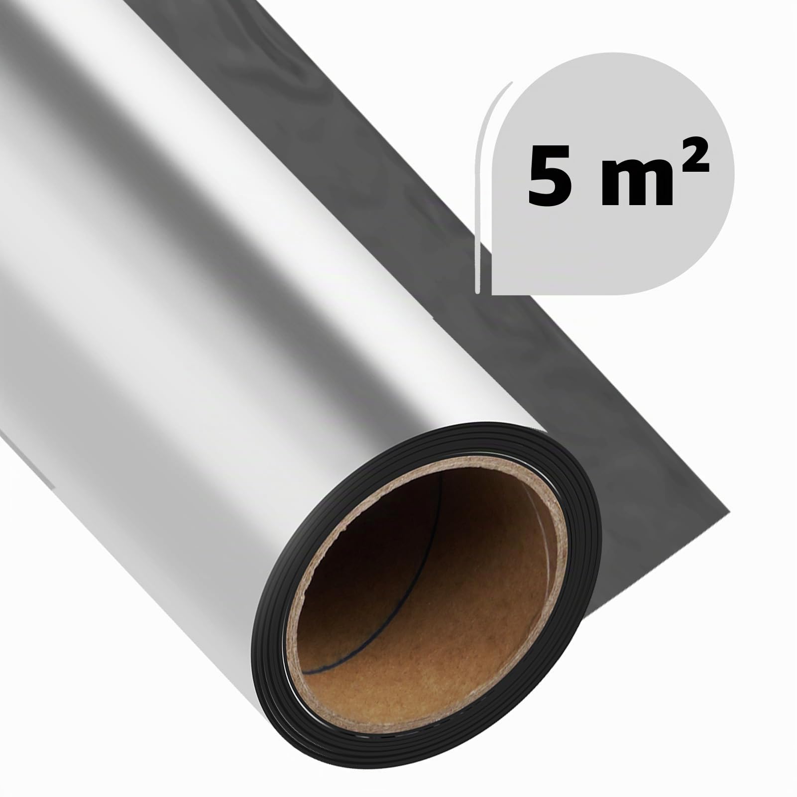 1 x 5 m pellicola per tetto in alluminio, 5 ㎡, autoadesiva, per case da giardino, tettoie e capannoni, resistente ai raggi UV e impermeabile, colore: grigio argento