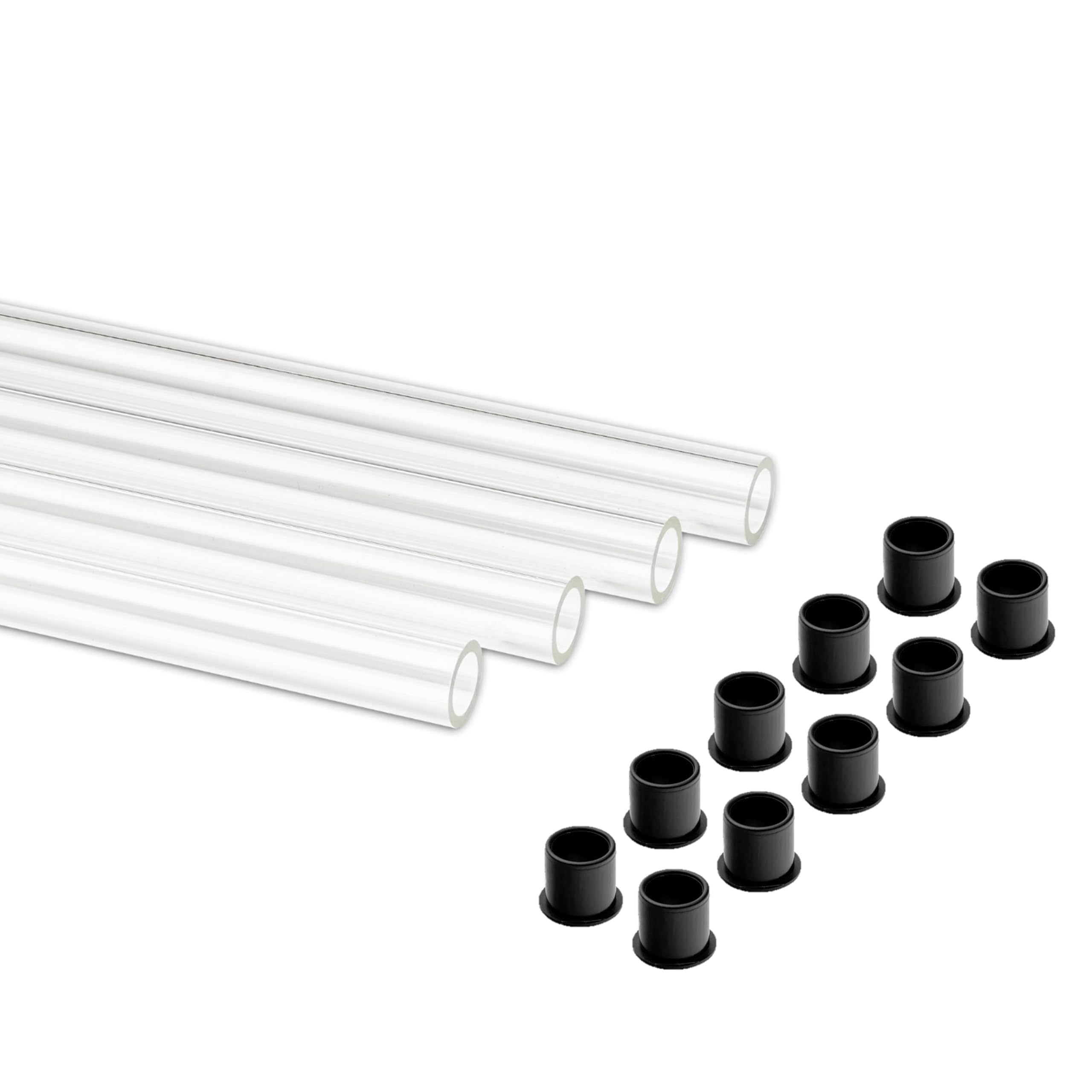 EKWB EK-HD 10/12mm PETG Tube (500mm x4) and EK-HD 10/12mm PETG Inserts (x10), TR-84139-81575