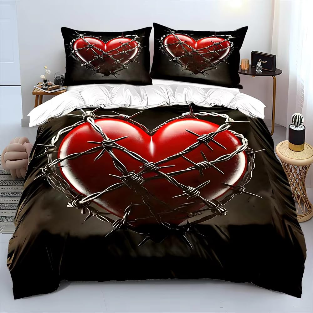 Parure de lit 2 personnes amour rouge pour transformer votre chambre en un cocon douillet