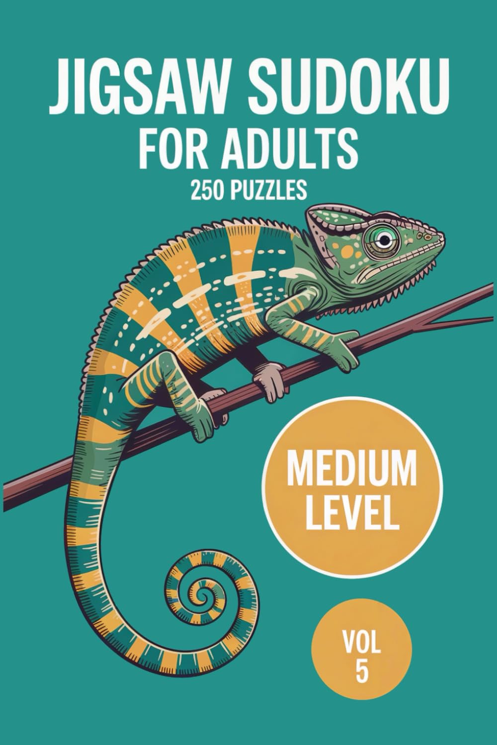 Jigsaw Sudoku for Adults: 250 Medium Number Grid Brain Games Volume 5