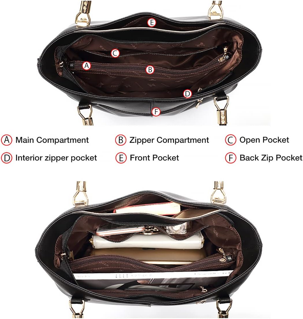 FOXLOVER Large Capacity Genuine Leather Tote Bag for Women Designer Handbags Shoulder Big Purses Minimalist - Image 6