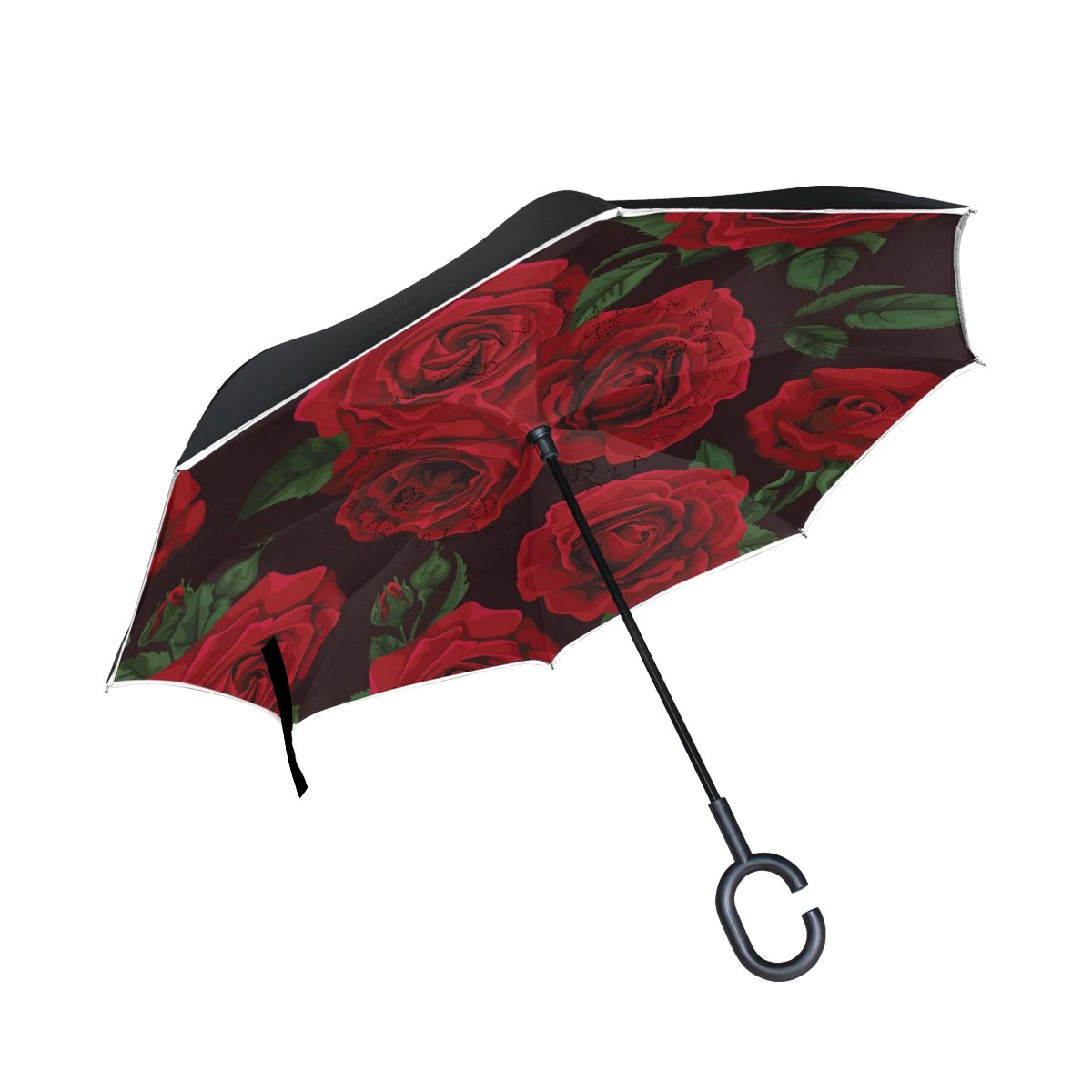 inside out patio umbrella ALAZA Folding Vintage Rose Floral Leaf Inverted Umbrella, Large Double Layer Outdoor Rain Sun Car Reversible : Clothing, Shoes & Jewelry Embracing classic French style Outsunny 3-Tier Beige 9ft Patio