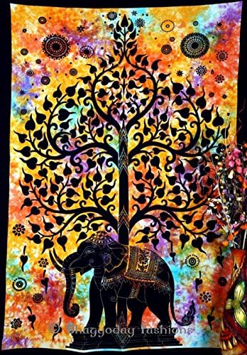 Cotton Wall Art | Boho Bedroom Décor | Mandala Wall Hanging Tapestrys for Weeding Decoration | Home Décor Indian Psychedelic Celestial Tapestry