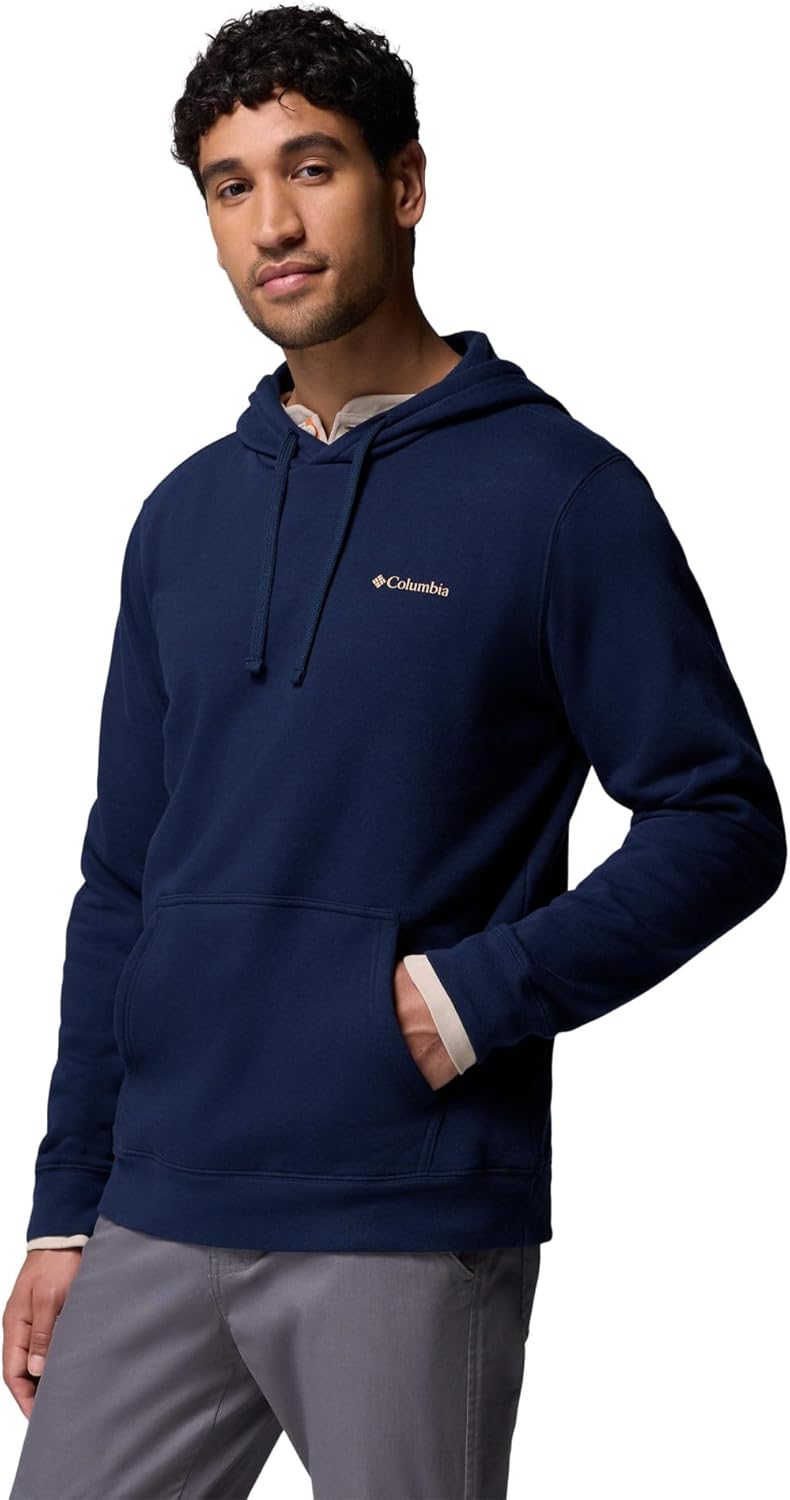 Columbia Mens Trek Graphic Hoodie, Collegiate Navy/Meadowland, Large - Image 4