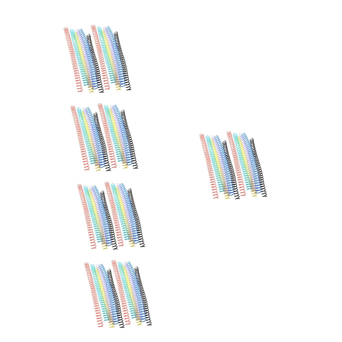 Uonlytech 5 Ensembles Livre De Bobine Spirale Fournitures De Reliure Épines De Reliure De Fil Cercles De Classeur Carnet De Notes Obligatoire Bobines De Liaison Lâche Plastique 12 Pièces * 5