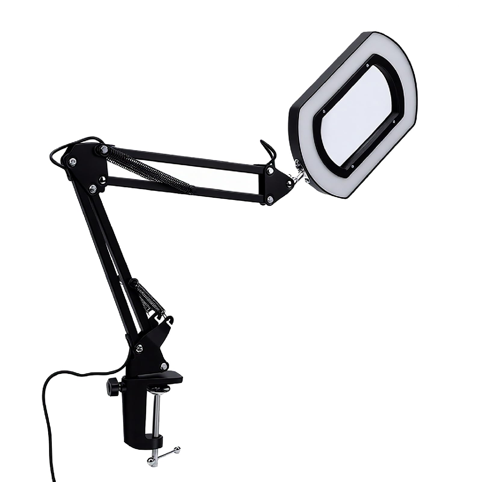 Lampada con Ingrandimento da Tavolo 15X Ad Alta Chiarezza con Luce LED per Lavori Ravvicinati, Artigianato e Lettura con Morsetto Regolabile