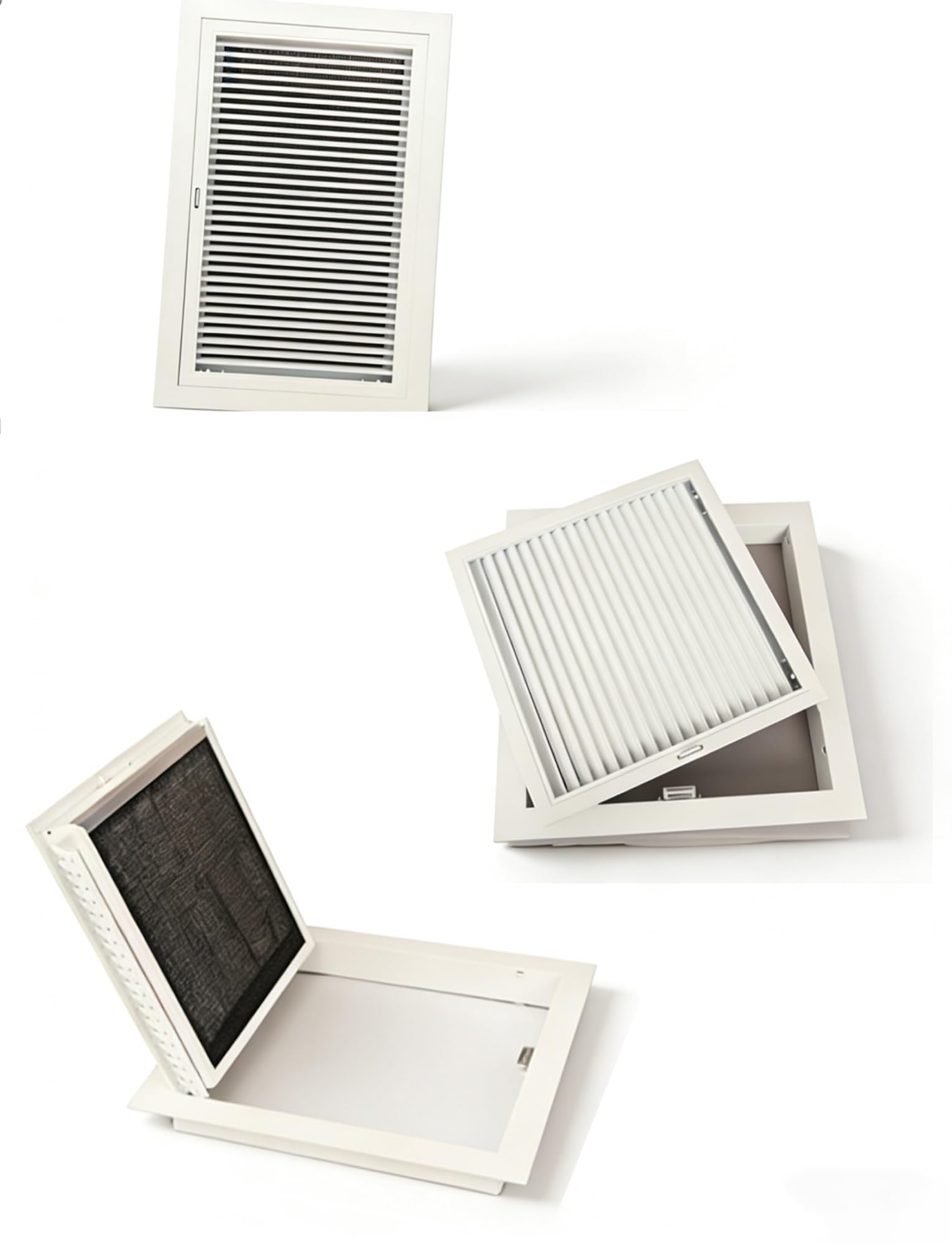 Griglia di sfiato HVAC per aria condizionata centrale, diffusore di ventilazione dell'aria a parete e soffitto, presa per camera bianca, flusso d'aria regolabile, costruzione durevole, distribuzione