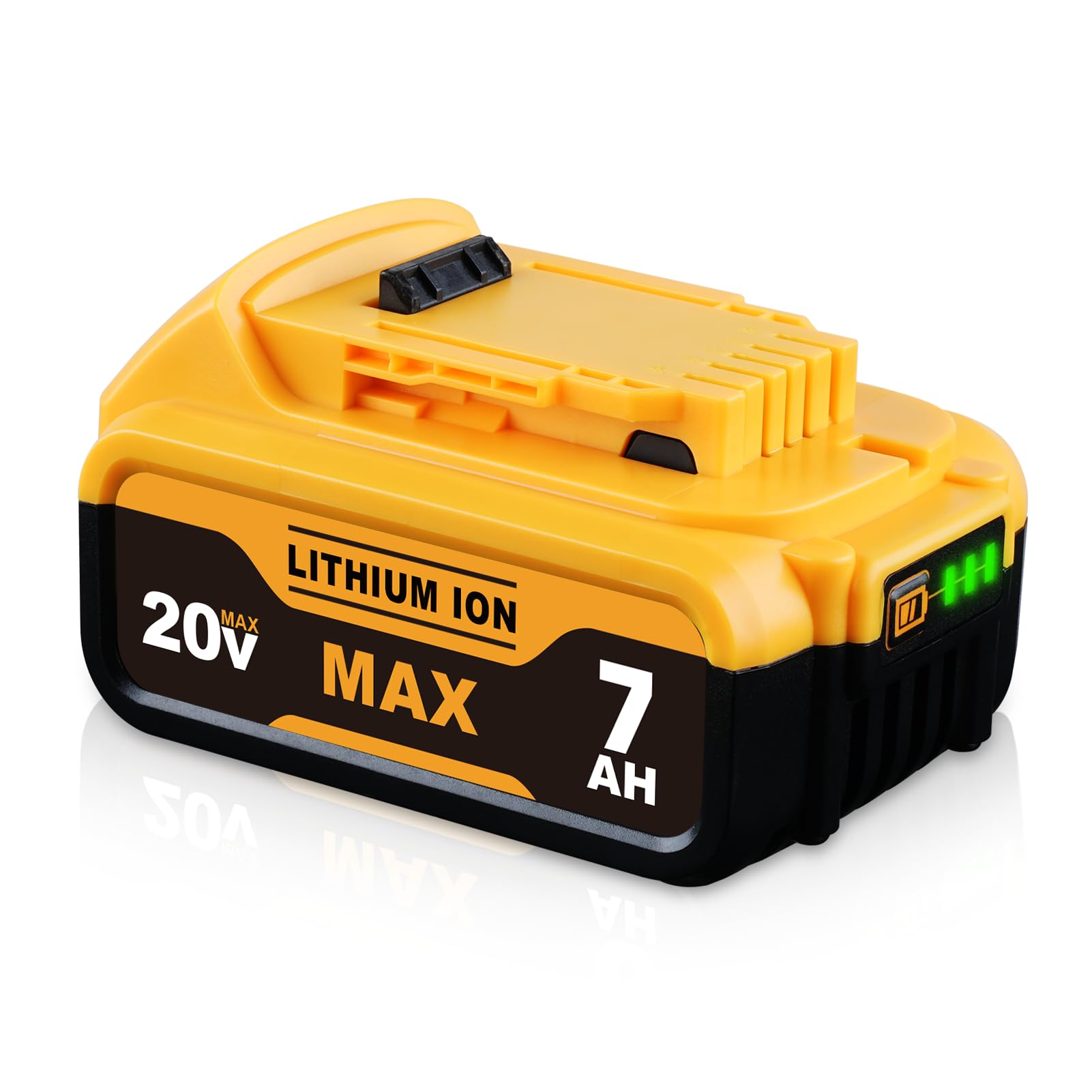 DCB200 7.0Ah 18V Replacement for 18V Battery Li-Ion Compatible with DCB184 DCB180 DCB182 DCB101 DCB107 DCB112 DCB105 18V/20V MAX Tools with LED Indicator