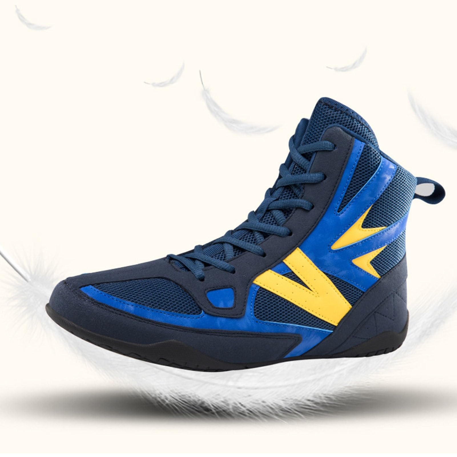 Zapatos de lucha de Pro High Support, zapatos de boxeo de entrenamiento de lucha unisex, zapatos de lucha libre de niños sin deslizamiento liviano, botas de boxeo para niños, niños ( Color : Black , S