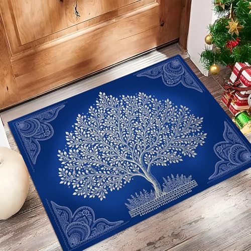 Estilo Art Déco alfombra exterior para puerta de goma con diseño resistente para pasillos 2