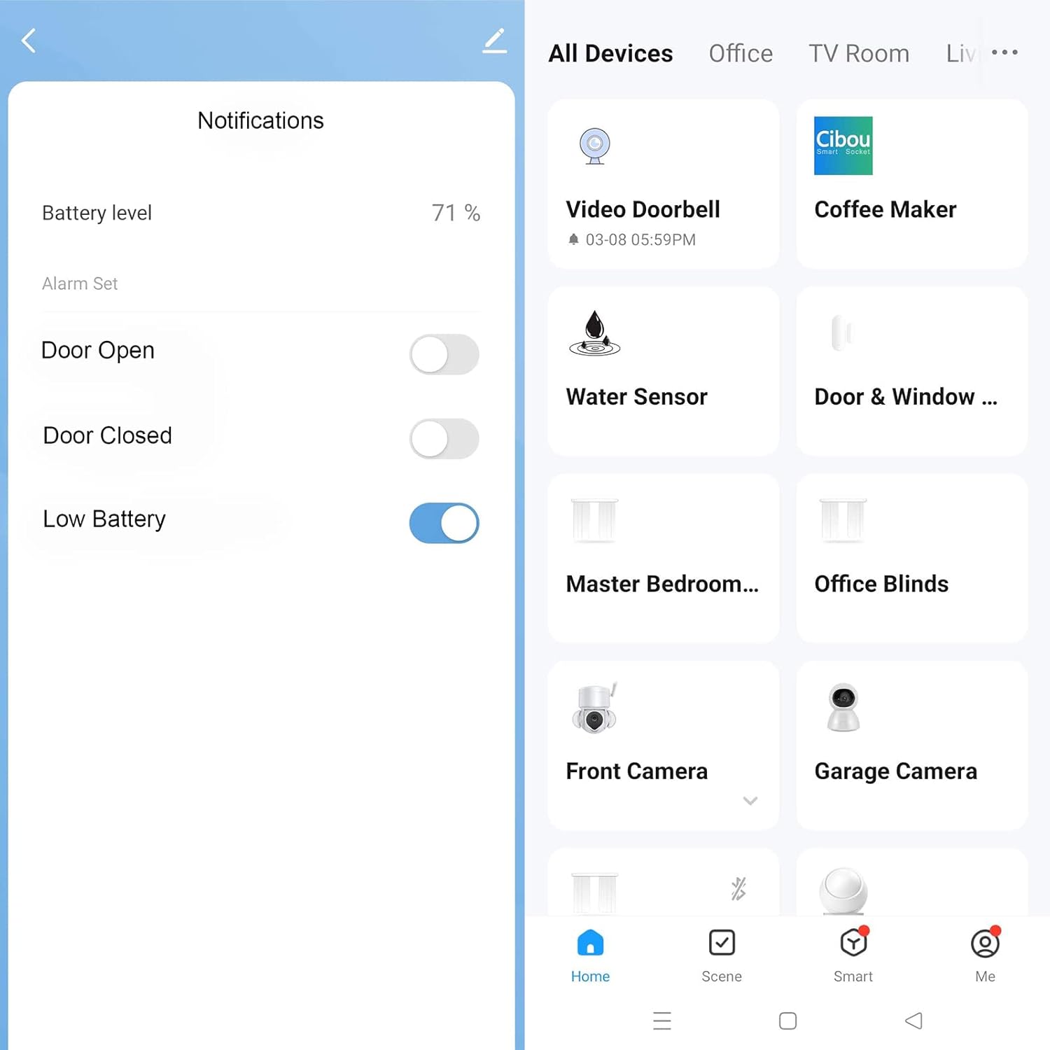 Smarter Living – Smart Wifi Door and Window Sensor, Home Security, Home Automation, Notifications to Phone via Smart Life and Tuya app, Compatible with Alexa, Google Assistant, IFTTT - - 