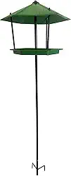 Genérico Comedouro de Pássaros com Haste de Fixação no Chão Resistente Ao Tempo. (Verde)