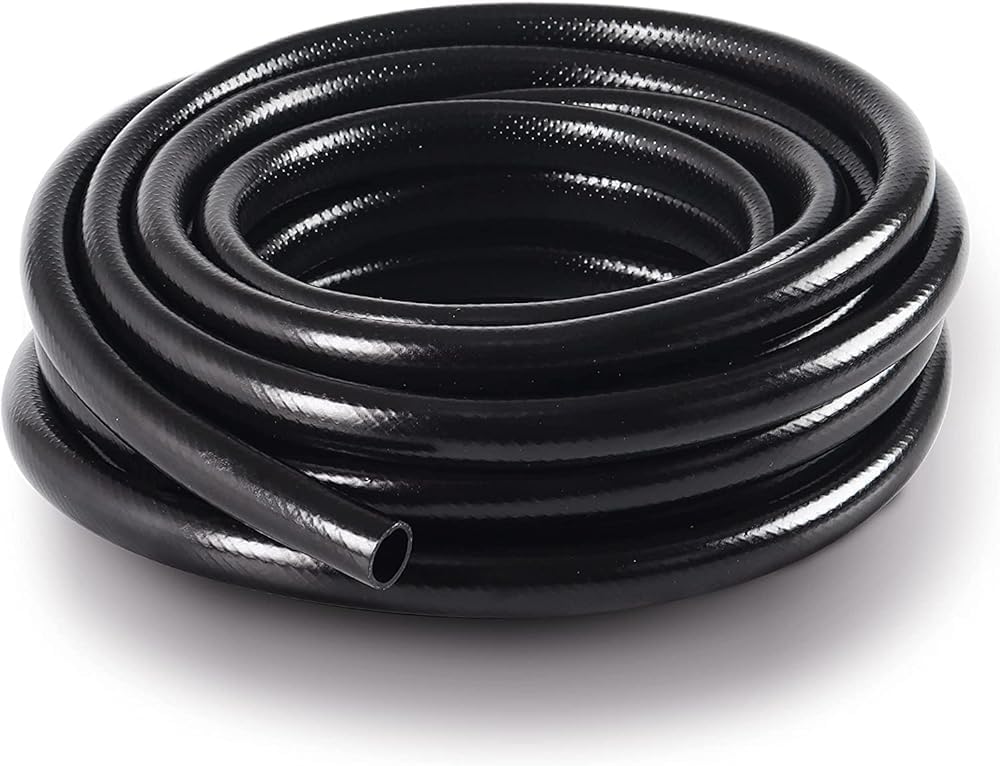 MIXC 1/2 Inch Drip Irrigation Tubing, 75FT Main Tubing Hose, Flexible PVC Hose for Irrigation Parts Drip Emitters Drip Irrigation Systems, Black