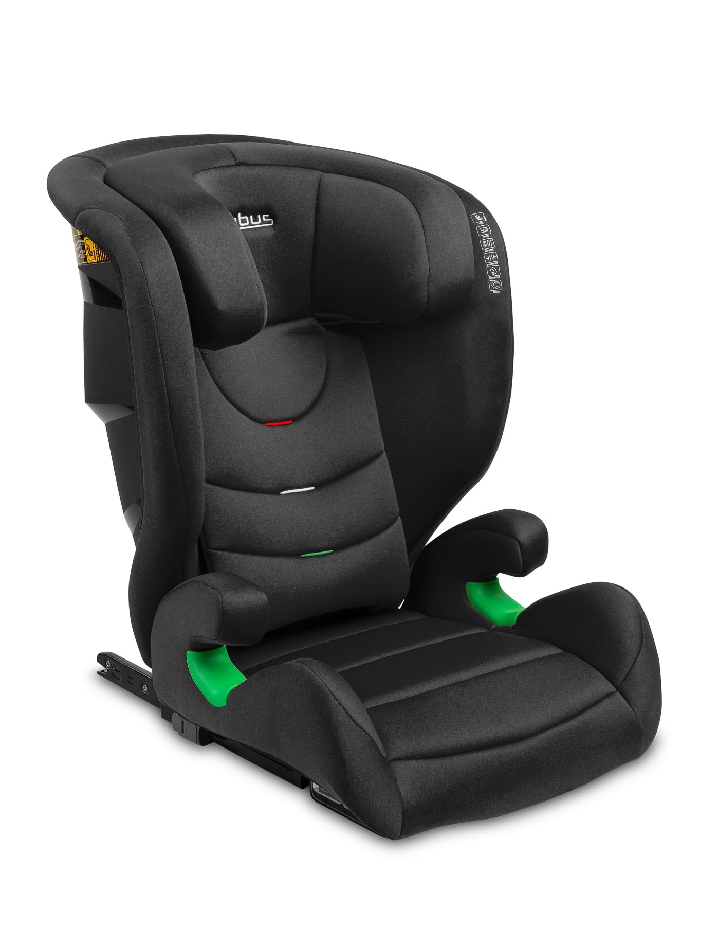 CARETERO Nimbus Kinderautositz für Babys mit einer Höhe von 100 bis 150 cm - iSize Standard und ECE R129 - ISOFIX System - Vorderer Einbau - 11-stufige Kopfstützenverstellung - Schwarz
