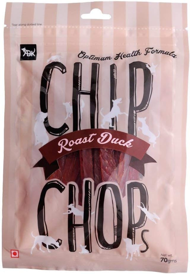 Chip Chops Roast Duck Slice, Dog Treats, 70g, Optimum Health Formula (Pack of 2)