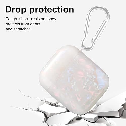 Miniatura 10 de JOYLAND - Funda para AirPod 1 y 2, transparente transparente para auriculares inalámbricos, brillante, suave, antipolvo, flexible, funda protectora