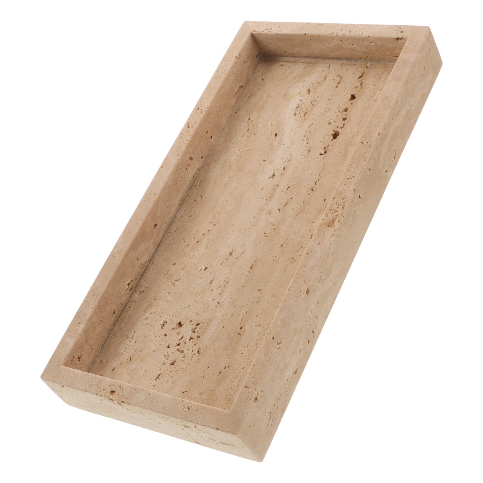 Toyvian Bandeja Rectangular de Mármol Pulido para Tocador, Organizador