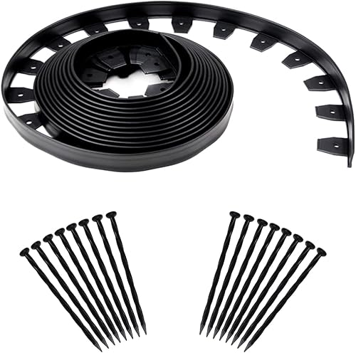 EasyFlex Bordure de Paysage Robuste avec piquets d'ancrage, 4,3 cm Bordure de Ja