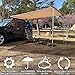 DANCHEL OUTDOOR Car Side Awning 6.5x8.2ft with 8.2'Wx6.5'L 2Pcs Side Wall Extension, Rooftop Awning for SUV Offroading Khaki