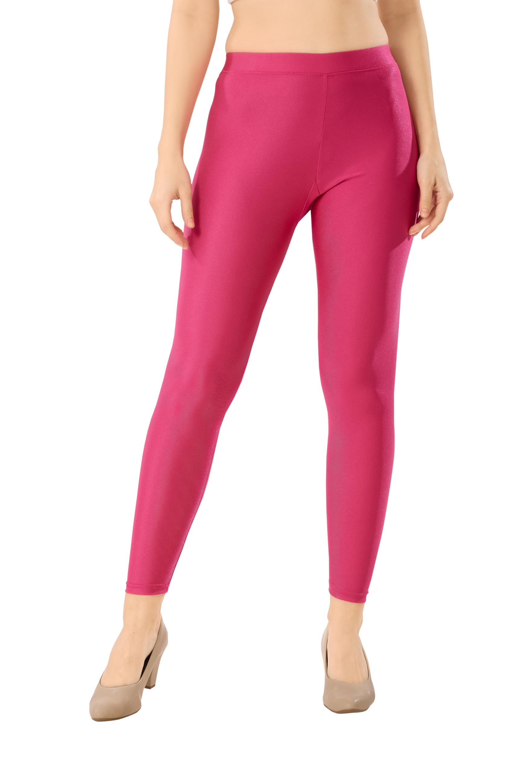 trasa Tailored Cut & Slim Fit Stretchable Nylon Elasthane Fabric Ankle Length Shimmer Leggings for Women - Sizes - M,L, XL, 2XL,3XL,4XL-picture-46