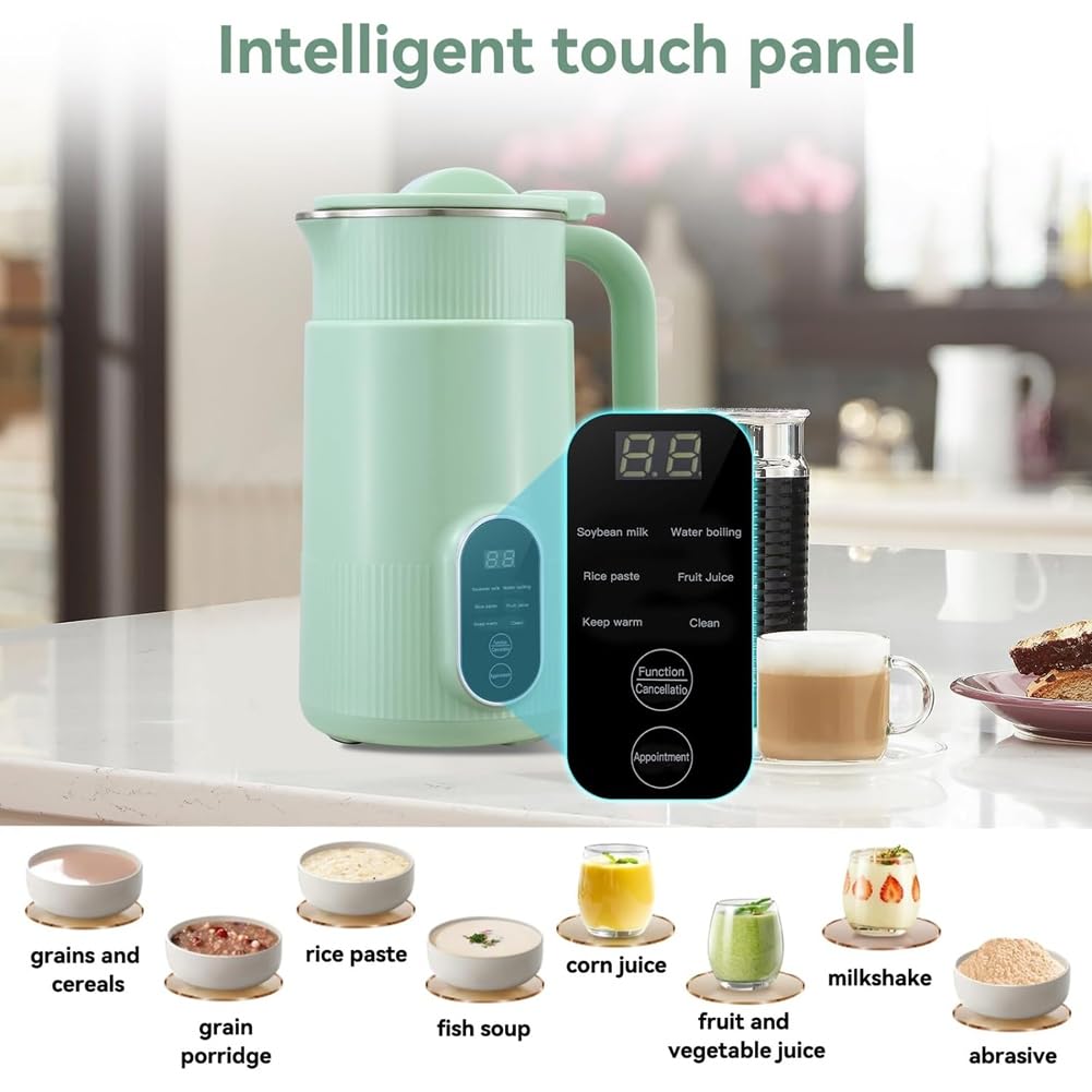 Milchspender Elektrischer Sojamilch-Wandbrecher für Selbstgemachte Pflanzenmilch, Hafermilch, Sojamilchbereiter EU-Stecker