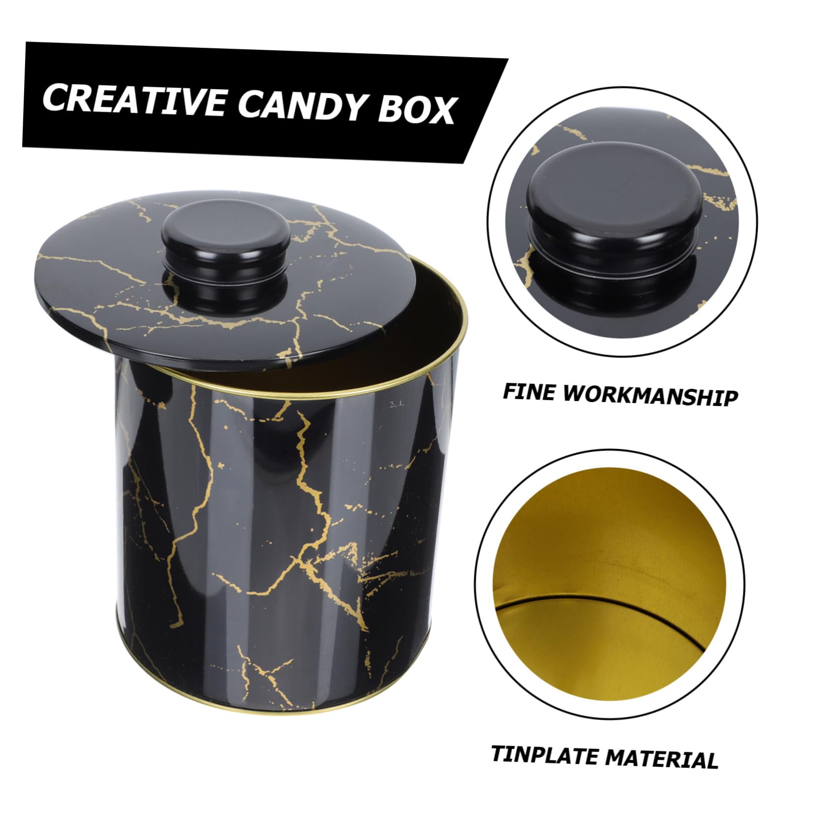 Gatuida Contenitori Decorativi Leggeri Coperchio e Decorare la Casa Stile Nordico Set 2 Pezzi Barattoli per Biscotti in Latta per Conservare Dolci Durante le Feste