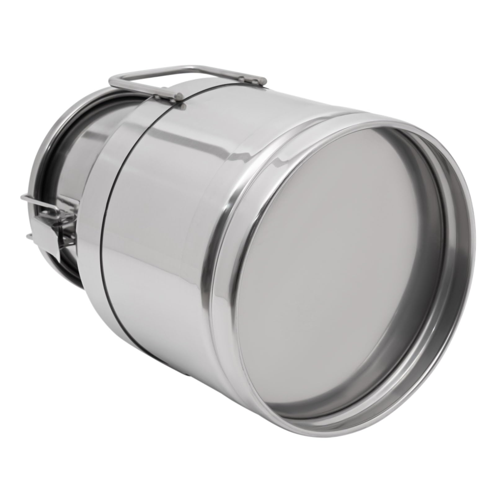 Lechera de acero inoxidable de 10 L, cubo de almacenamiento y transporte de alimentos resistente para granos de vino lácteos, ideal para uso doméstico agrícola y comercial, contenedor duradero y