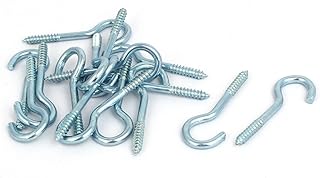 Aexit M4x15mm Thread Quality Parts Eyelet Screws Bolts Eye Hooks Fasteners Silver Blue 16pcs Model:78as464qo357