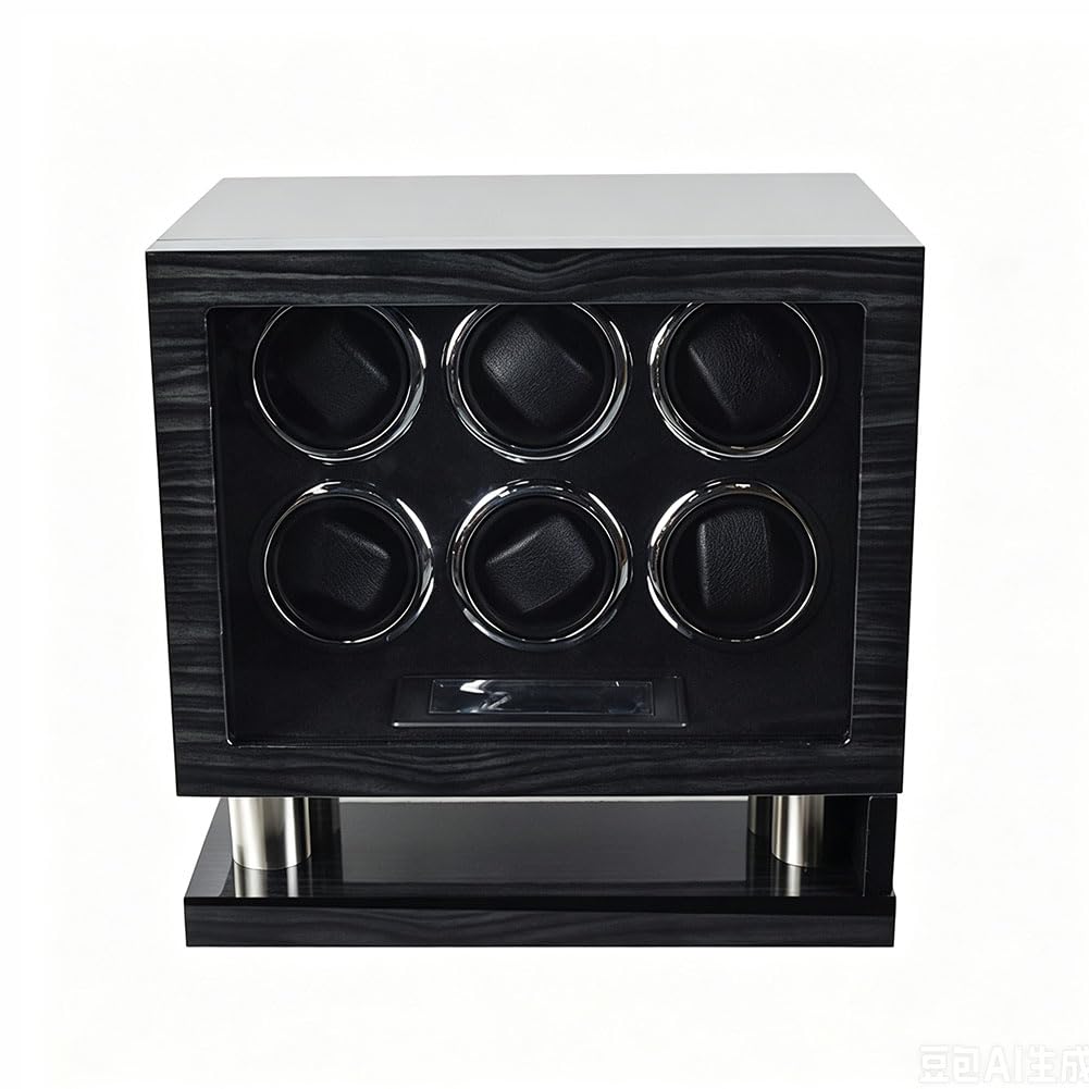 HGTRH Watch Winder, Watch Winders for Automatic Watches Watch Shaker Watch Spinner Watch Winder 6 Ebony