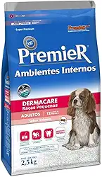 Ração Premier Dermacare Ambientes Internos para Cães Adultos de Raças Pequenas, 2,5kg Premier Pet Raça Adulto,