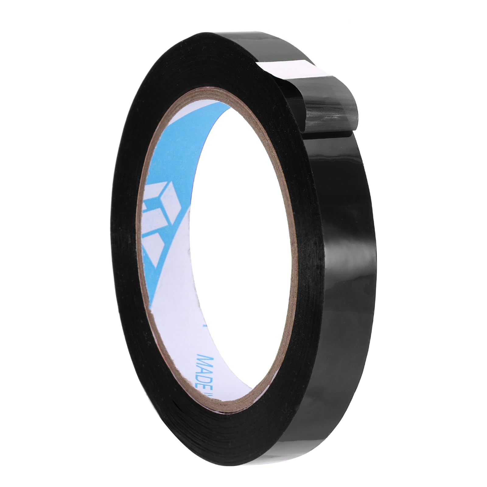 sourcing map Poly Bag Sealing Tape, 9/16" x 98.4 Yard Plastic Bag Sealer Tape Packaging Sealing for Shops Packaging Food Vegetable Meat Cake Bread Freezer Ice, Black
