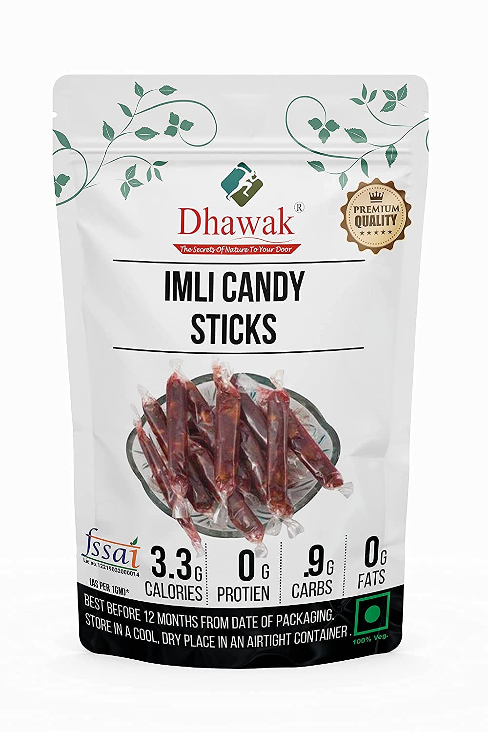 Dhawak Imli Candy Sticks - Natural Tamarind Sweets - 400 GMS.