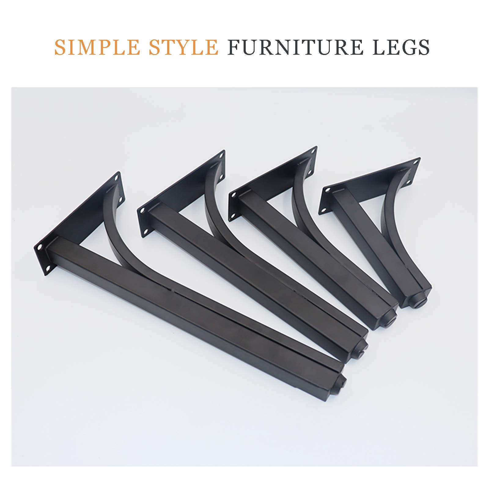 DLLY 4X Patas De Mesa,Pies De Mueble De Acero Inoxidable,Altura Regulable,para Sofás,Camas,Armarios,Sillas,con Placas De Montaje Y Tornillos,Patas De Armario Estabilizadoras,Negro,30cm/12in