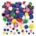 Price comparison product image Baker Ross ET306 Multicoloured Glitter Poms Value Pack  Ideal for Kids' Arts and Crafts, Gifts, Keepsakes and More (Pack of 100), Assorted
