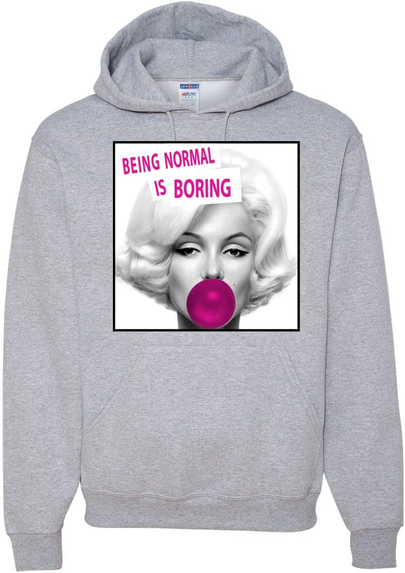 Wild Bobby Marilyn Being Normal is Boring Famous People Unisex Graphic Hoodie Sweatshirt