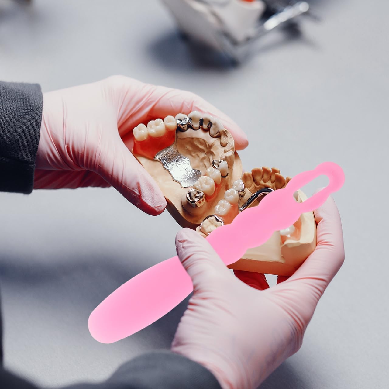 Espátulas dentales 19,5 cm resistentes al calor azul amarillo rosa blanco