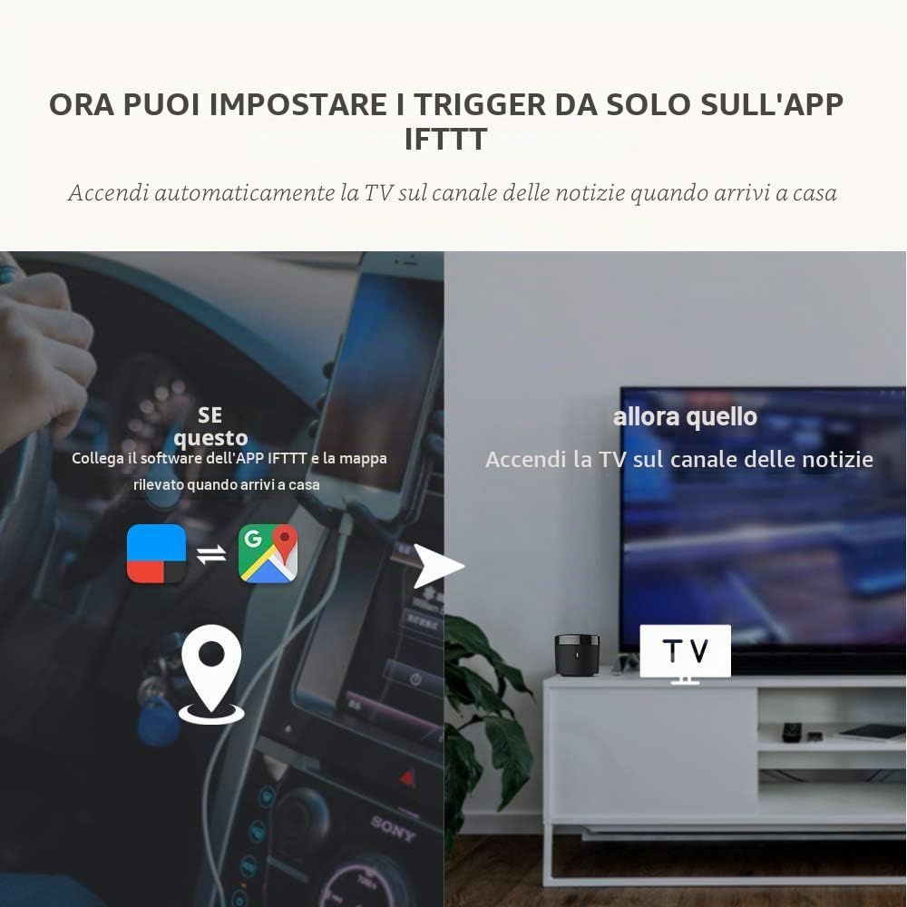 Broadlink - RM4 Mini - Telecomando universale IR audio/video, hub remoto WiFi per la casa intelligente, compatibile con Alexa (RM4 mini)