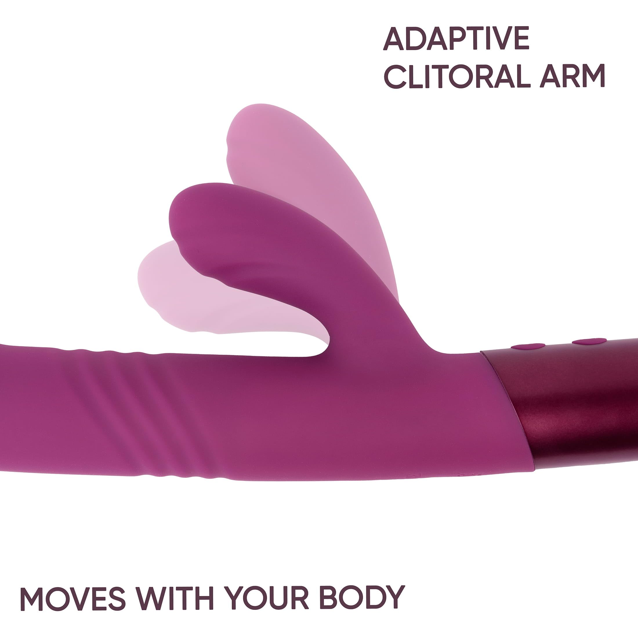 SELOVE Vibratore Rabbit con Spinta – Dildo Punto G, Doppia Vibrazione