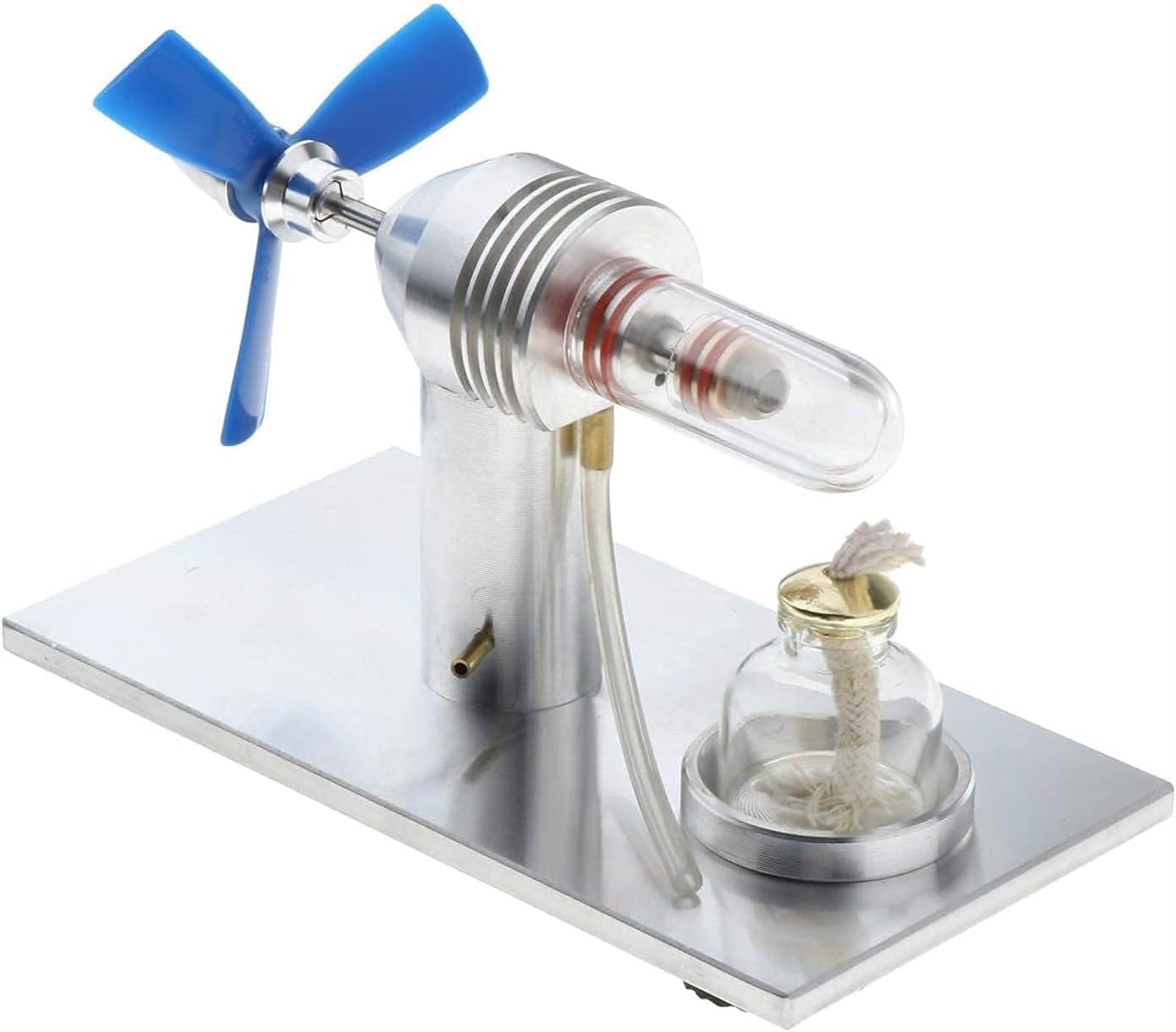 Populäres wissenschaftliches Experiment, Stromerzeugung, Spielzeugmotor, Spielzeugmodell, Metall-Einzylinder-Stirlingmotor-Modell, Heizung, Dampfkraft, Physik, Wissenschaft