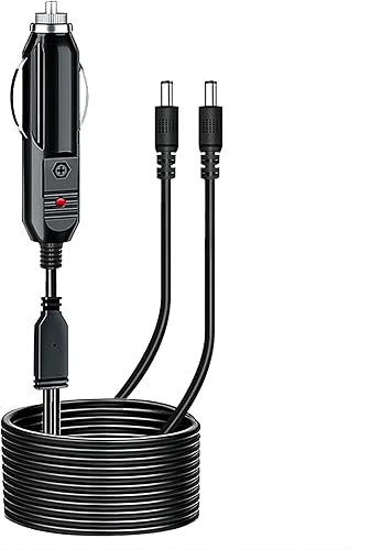 GELRHONR Cable de cargador de coche de 12 V 10 A CC, enchufe macho a CC de 0.217 in x 0.083 in, cable de extensión para visión trasera de automóvil,