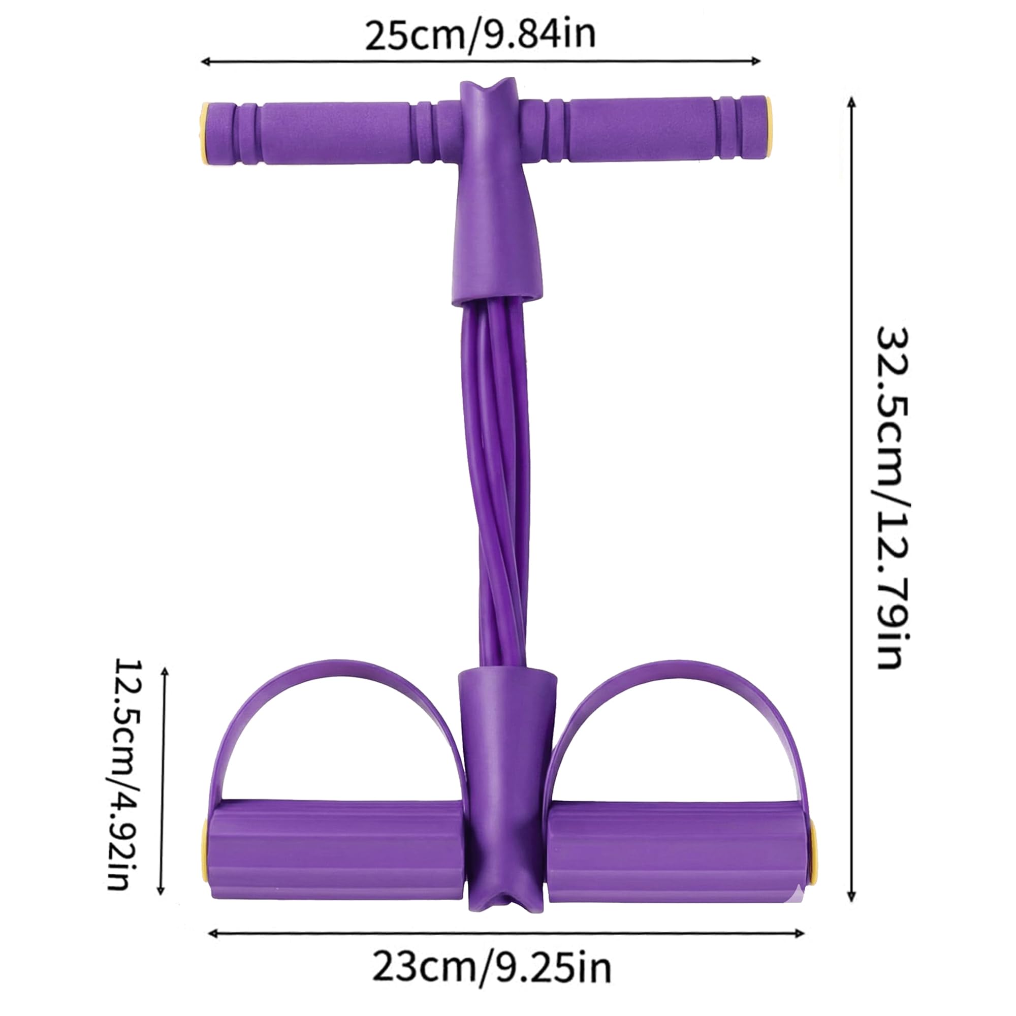 Multi-Function Abdominal Trainer & 6-Tube Elastic Resistance Band with Pedal Puller, Sit-Up Equipment & Bodybuilding Expander, Home Full Body Workout Machine for Yoga, Fitness - 4