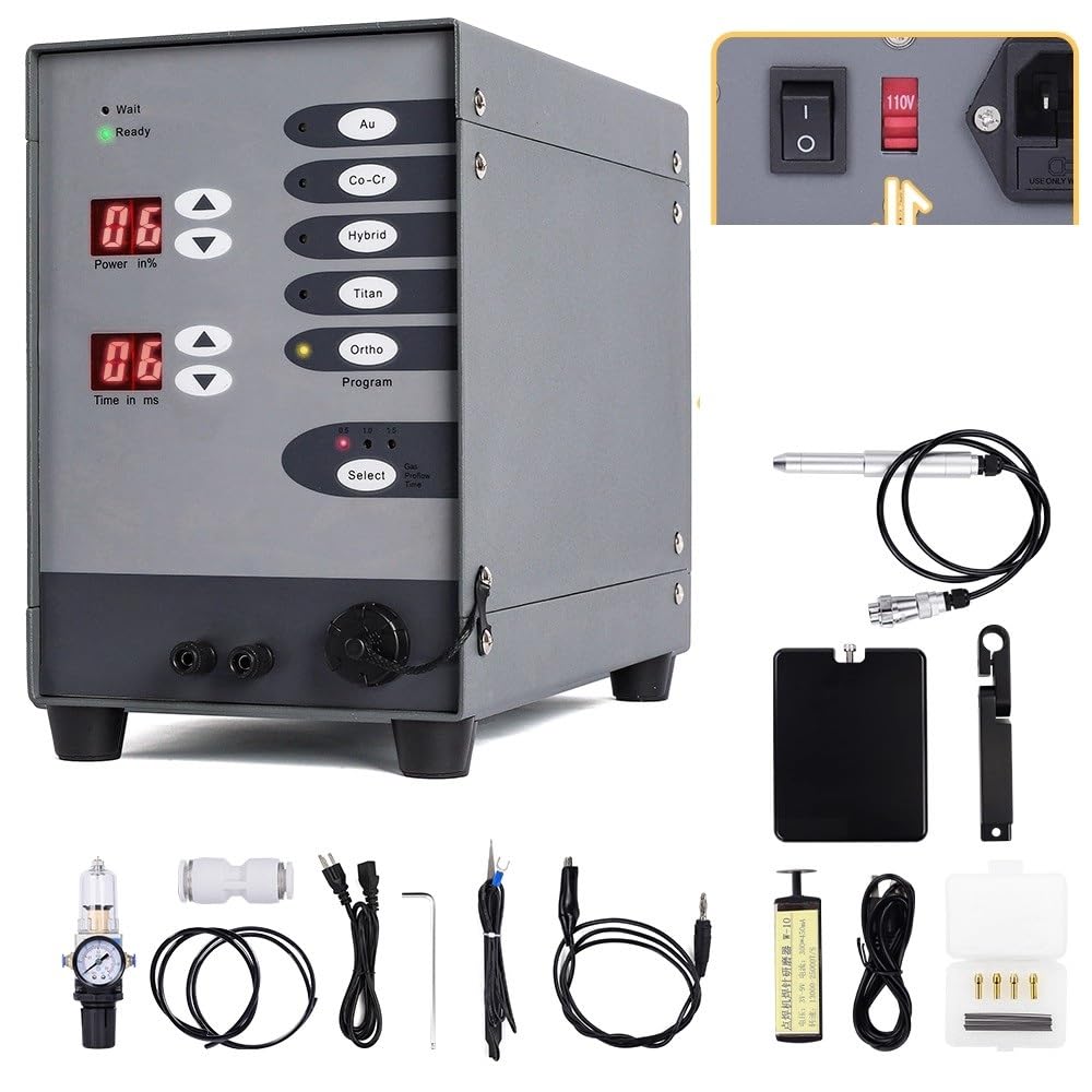 Jewelry Welder 110V 60HZ Automatic Numerical Control Touch Pulse Argon Arc Spot Welder CNC Spot Welding Machine for Gold Silver Eyeglass Repair