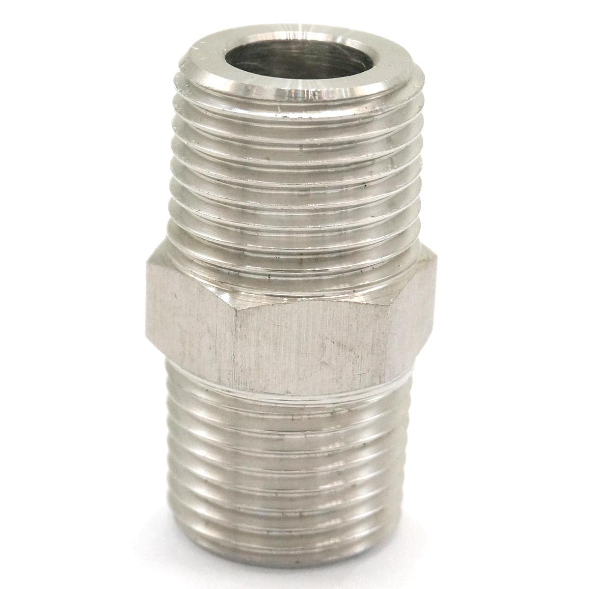 Conector de alta presión for tubería de acero inoxidable 304, 1 pieza, 200 bar, 2" BSP macho hexagonal