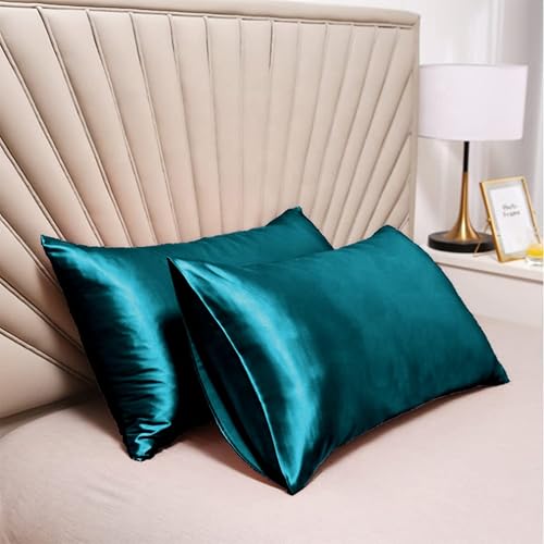 Miniatura 2 de Ropulance Bedding Juego de sábanas de satén de seda 100  pura 4 piezas sábana bajera de seda con bolsillo profundo de 15 pulgadas juego de sábanas y