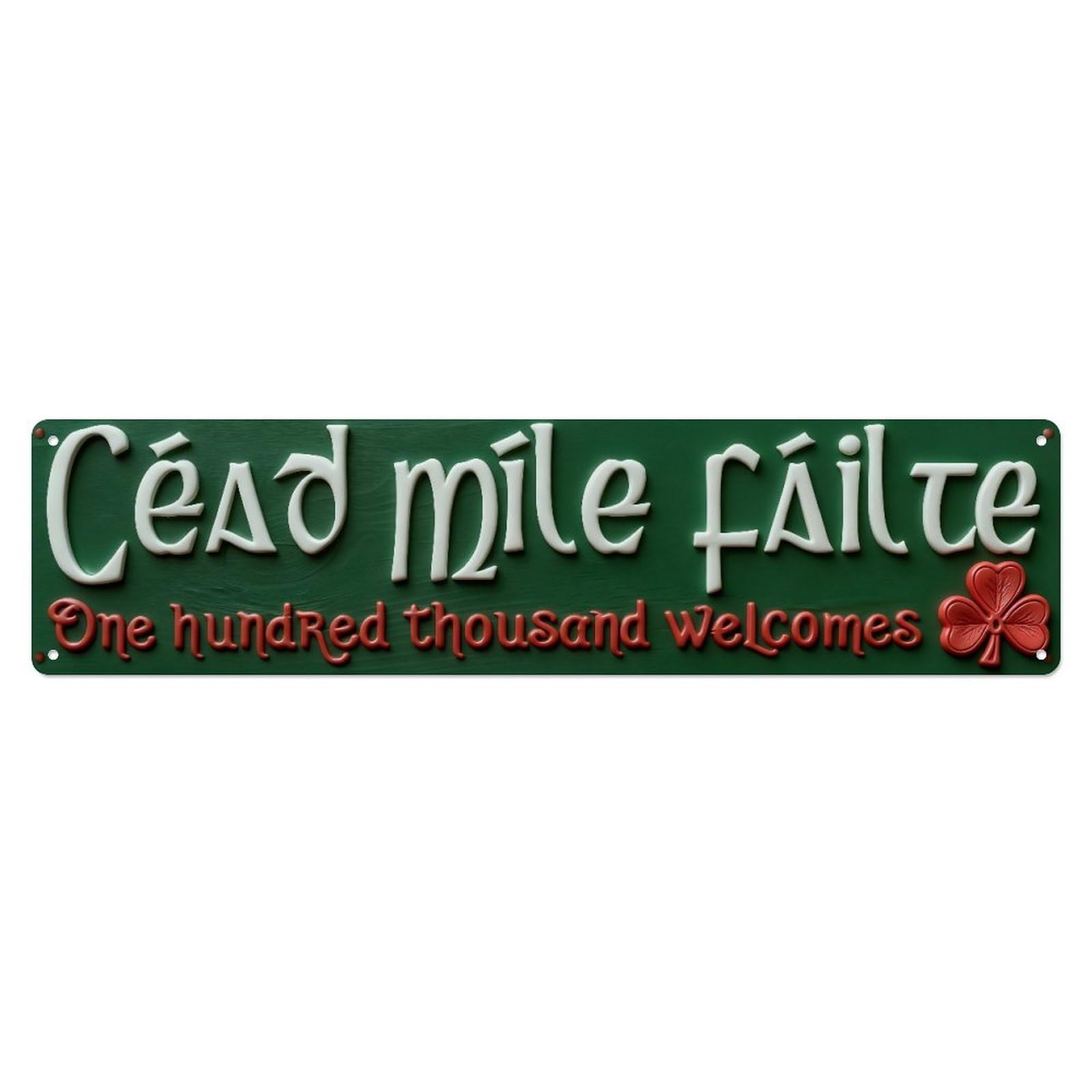 Cead Mile Failte Sign Metal Tin Sign Plaque