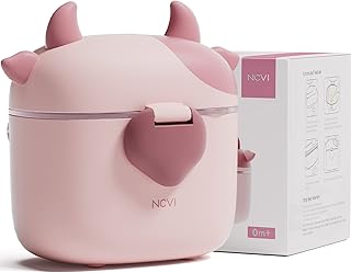 NCVI Baby Formula Dispenser with Scoop and Leveller Portable Storage Formula Containers for Travel, Non-Spill Smart Baby Milk Powder Formula Dispenser for Fruits, Snacks and Nuts (Pink)