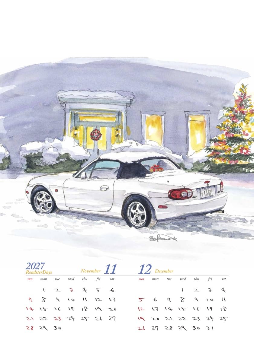 Amazon | ロードスターカレンダー Roadster Days 2026 by Bow。 A3