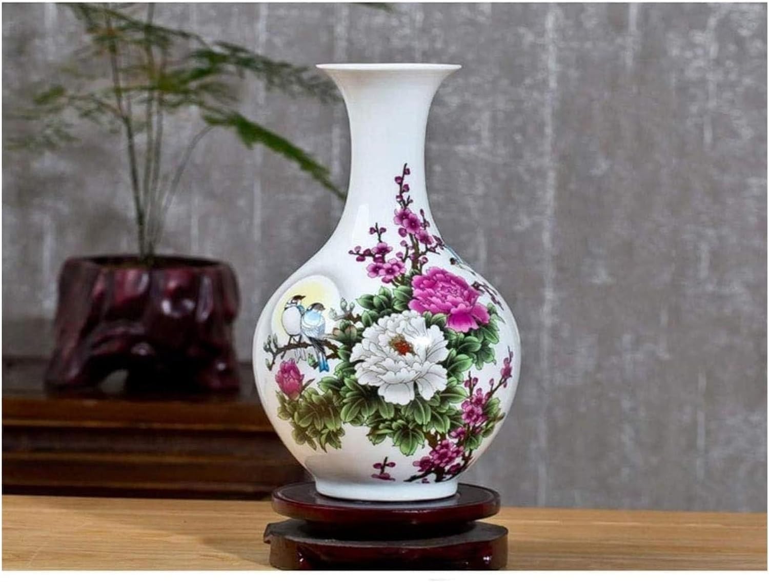 Vasen Keramik Handgefertigte Handwerk Blumenmuster Büro Wohnaccessoires
