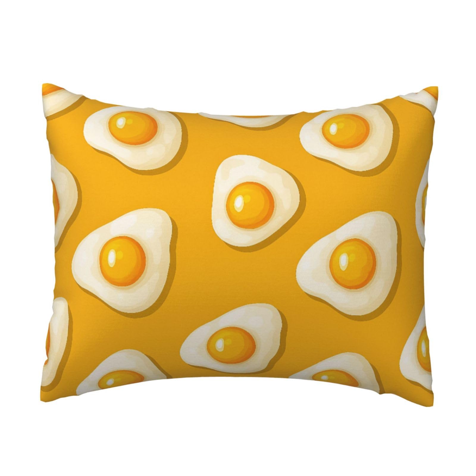 Tasty Fried Egg Pillowcase Soft Plush with Zipper Decorative Pillowcovers 16x20 in