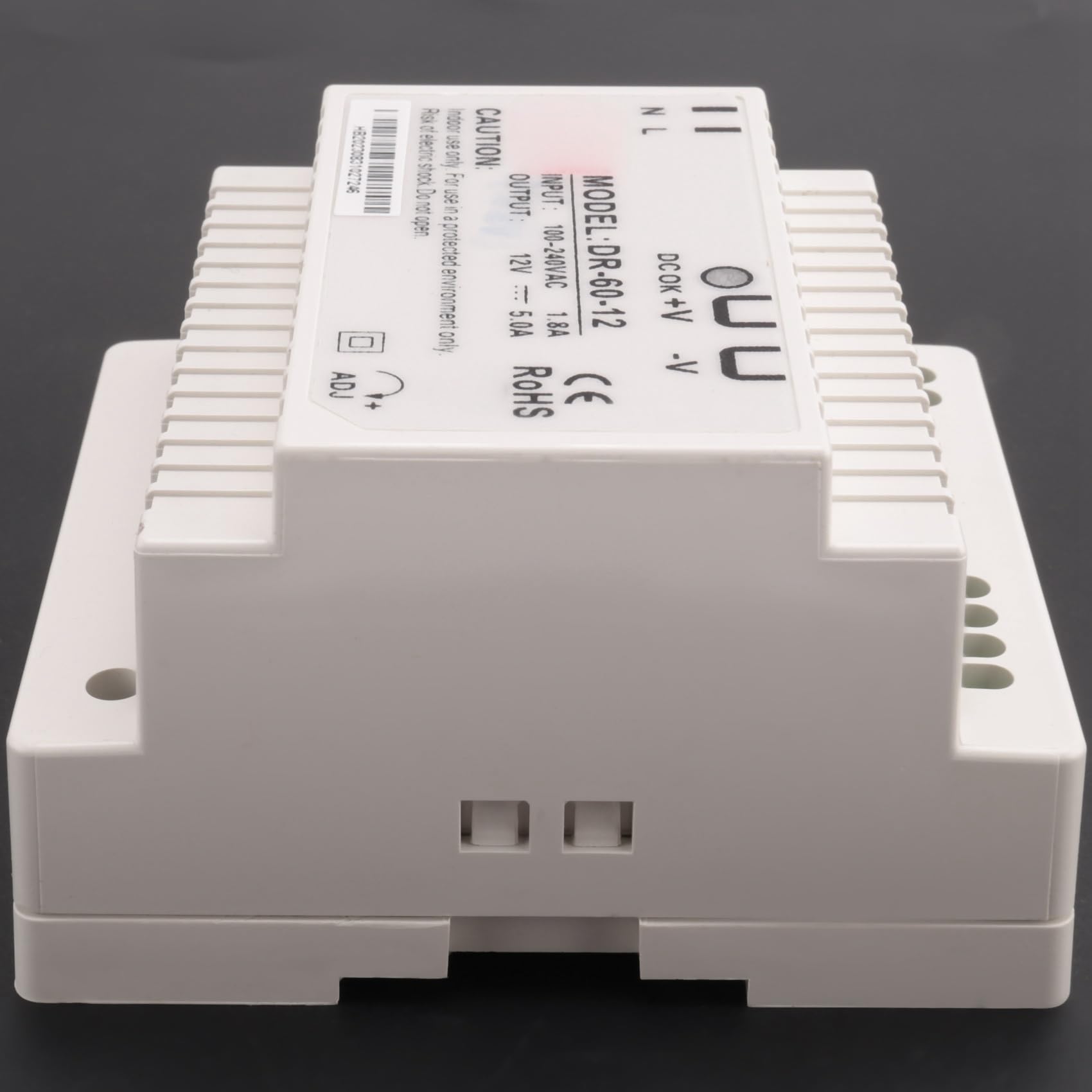 5X -60-12 Trasformatore 12 Volt 5 Amp Alimentatore per Guida DIN Industriale Alimentatore da 220 V CA un 12 V CC (12 V)